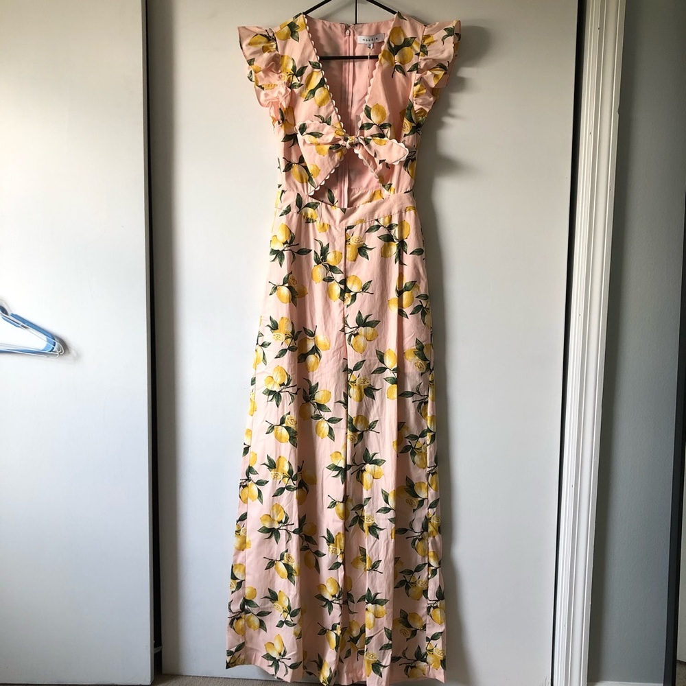 As Easy As It Comes Light Pink Print Jumpsuit